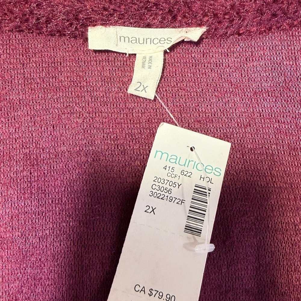 Maurice’s Textured Shacket NWT sz 2X - Picture 8 of 8